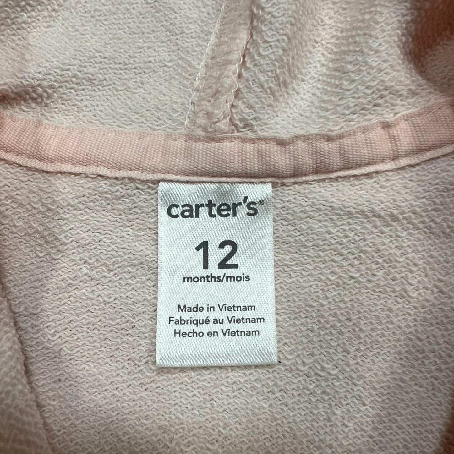 Chaqueta rosa pastel 12 meses Carter's